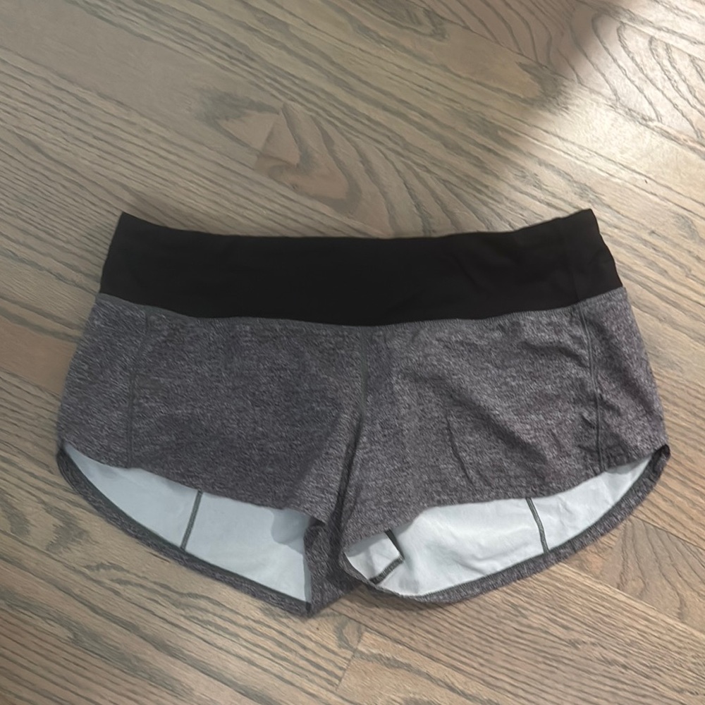 Lululemon Athletica Gray and Black Athletic Shorts